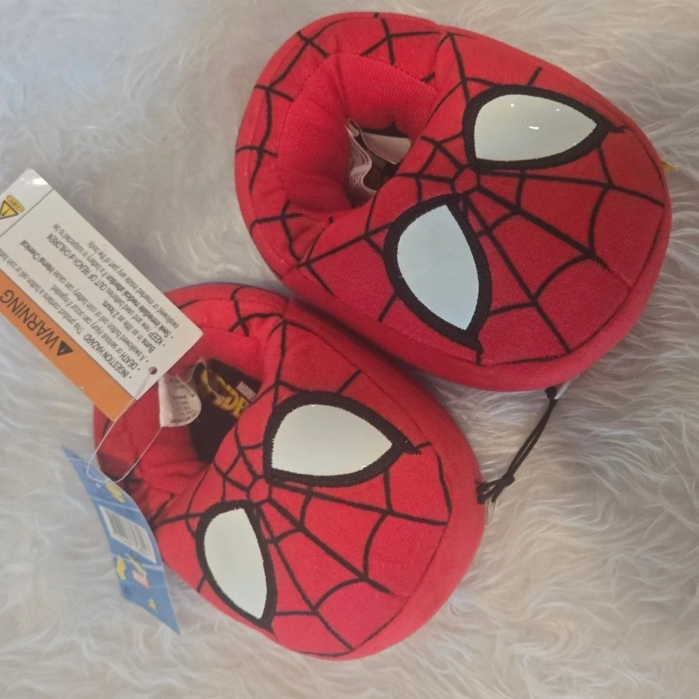 Kids Marvel‎ Spiderman Slippers Red Blue Size 5-6 Toddler
